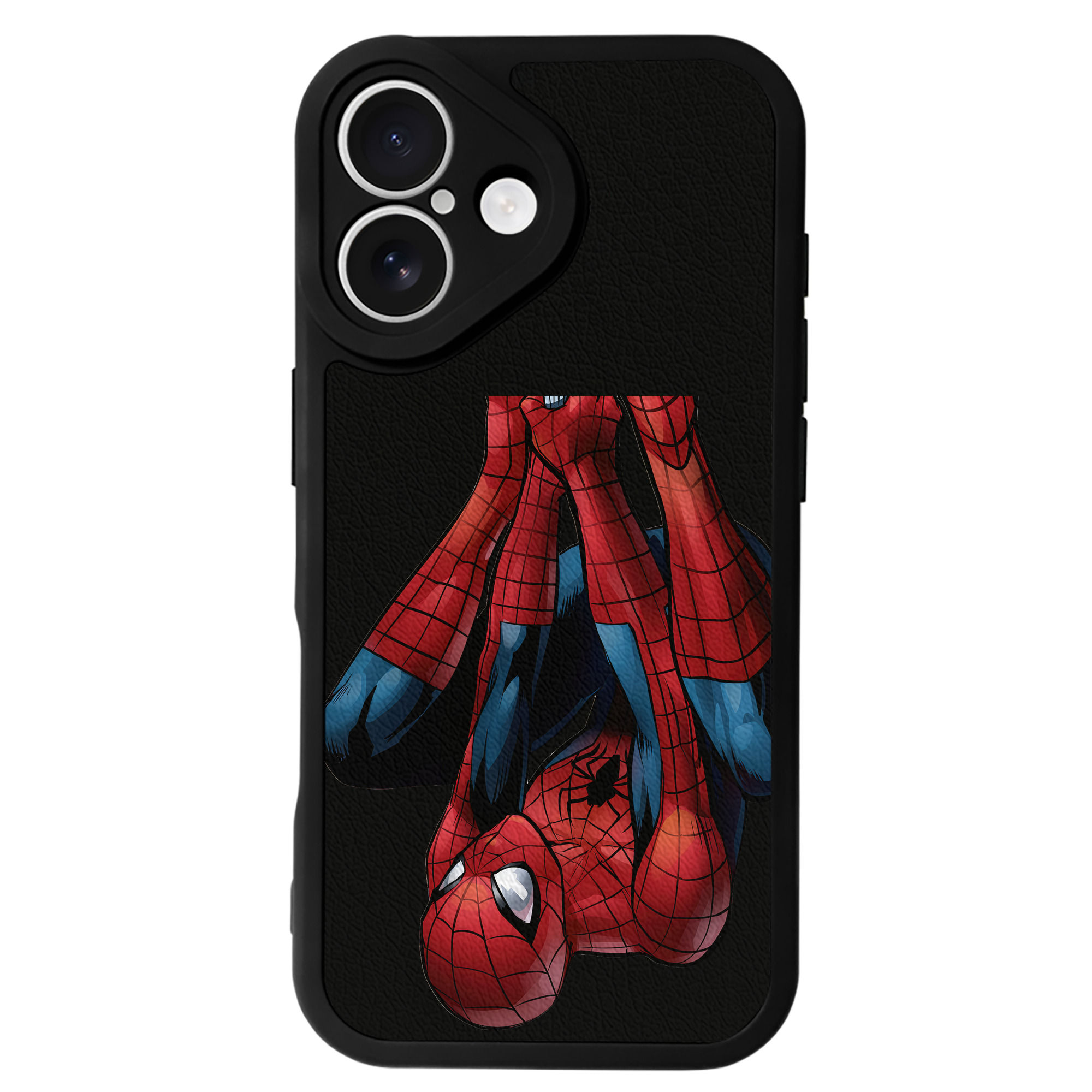 Spider Man スパイダーマン 【iPhone 16シリーズ対応】シリコンスマホケース（レザー調） 材質：シリコン